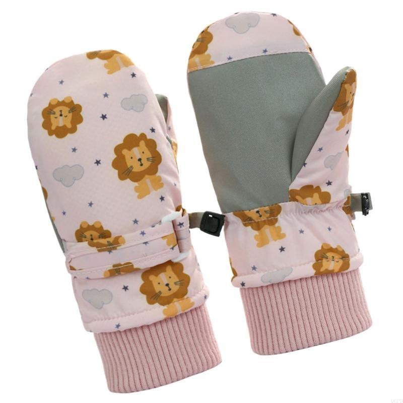 Snow Glove Insulated - ユース スノーミトン 防水 暖かい フリース グローブ
