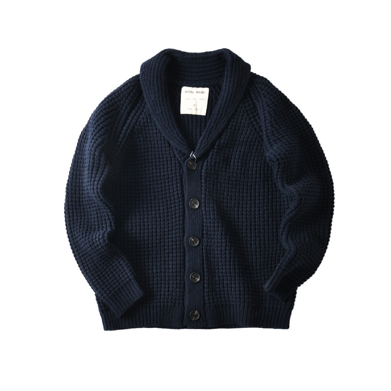 Wool Scarf Men - メンズ用EUヴィンテージ100%ウールチャンキーニットセーター - 山の男スタイル秋冬ルーズフィットカジュアルショールカラーカーディガンコート