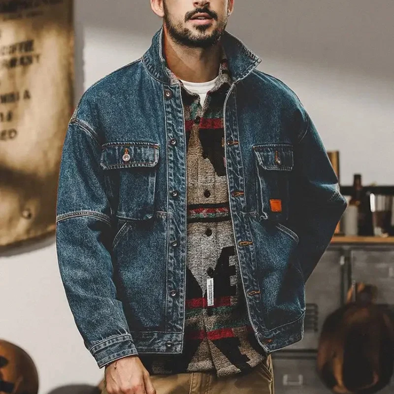 Down Jacket Packable - 2025年冬 メンズ ルーズカウボーイコート トレンド ウォッシュ加工 低価格