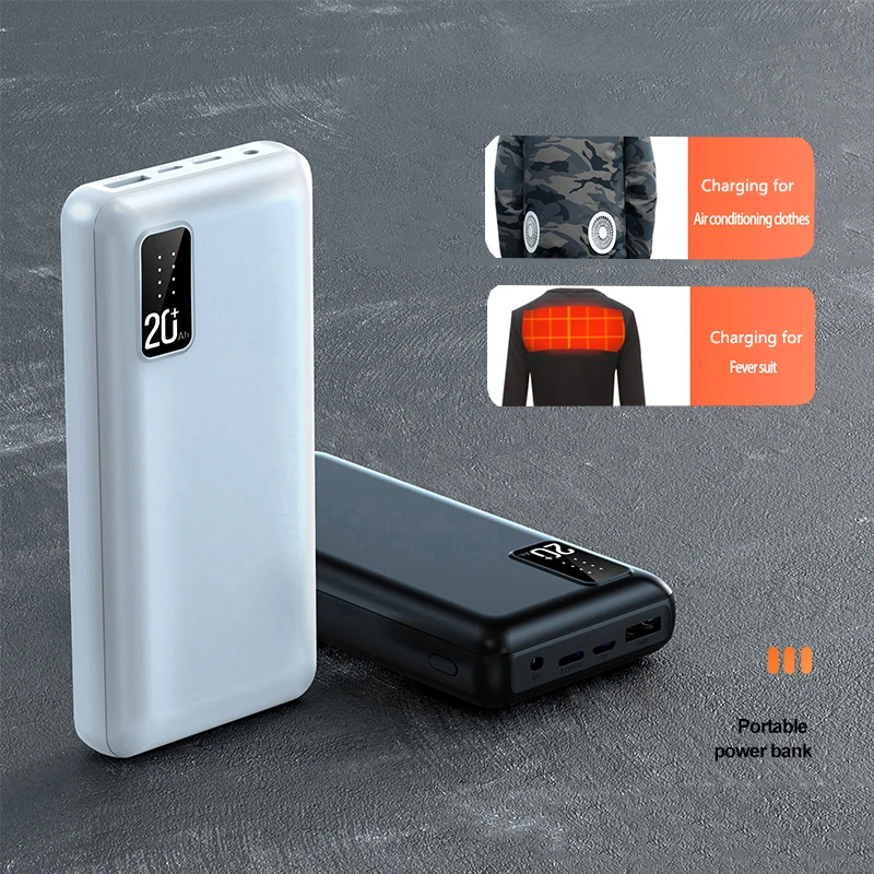 Heated Vest Battery - JayoWade 12V DC出力パワーバンク 20000mAh ポータブル充電器 バッテリーパック