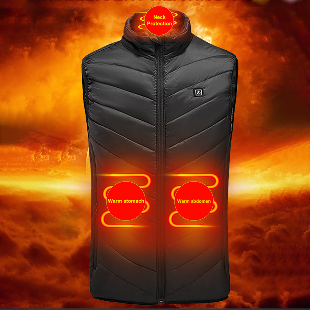 Heated Vest Battery - 電気ハンティングベスト,9ゾーンスマートジャケット,断熱屋外ベスト,サーマルコート,キャンプ,バッテリーパックなし,冬
