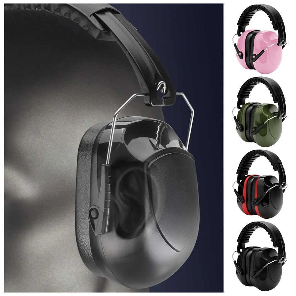 Earmuffs Foldable - SNR-34dB 調整可能なヘッドイヤーマフ ノイズリダクション 聴覚保護 防音イヤーマフ 折りたたみ式