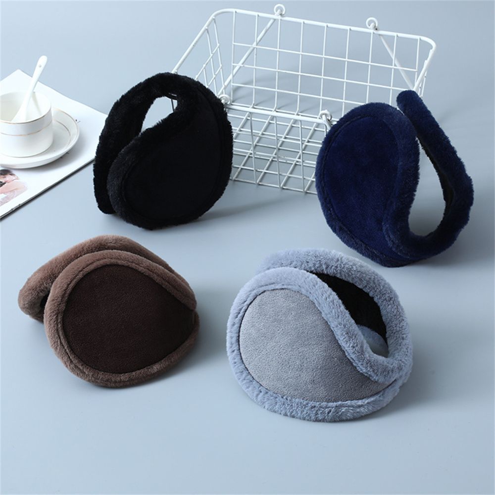 Fleece Ear Warmer Band - ユニセックスの豪華なイヤーウォーマー,男性の耳のマフ,ウールのウォーマー,バンドの後ろに,冬