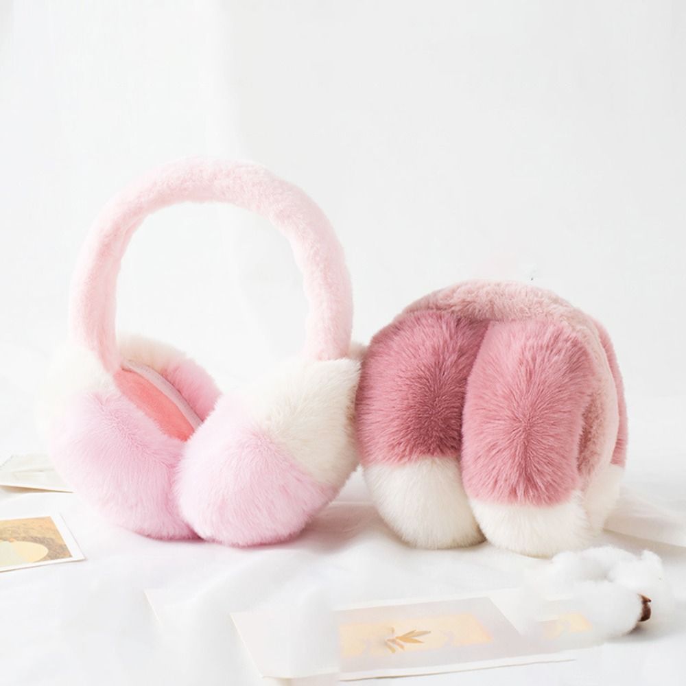 Earmuffs Foldable - ファッションフェイクファーイヤーマフ キャンディーカラー 厚手 折りたたみ式イヤーフラップ ソフトプラッシュウォーマーイヤーマフ 秋冬アパレルアクセサリー