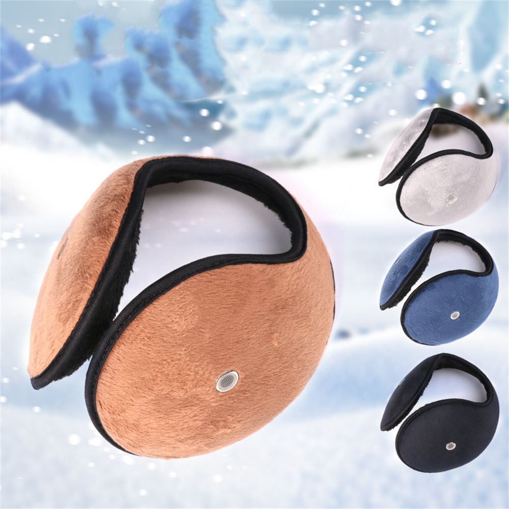 Fleece Ear Warmer Band - 男性用の豪華なユニセックスイヤーウォーマー,フリースのイヤーマフ,バンドの後ろ,スピーカーホール付きヘッド,冬