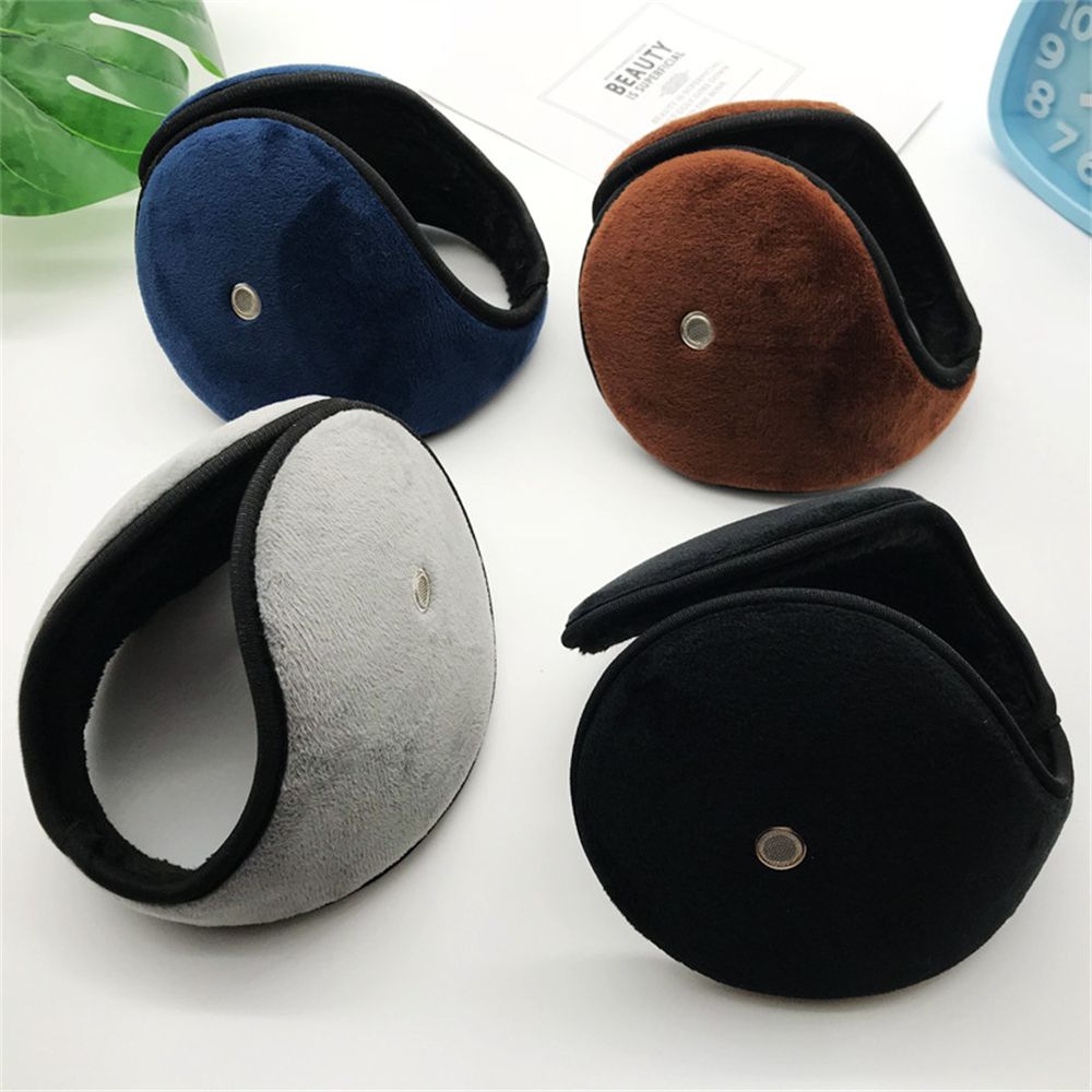 Fleece Ear Warmer Band - メンズイヤーマフ冬イヤーウォーマーフリースユニセックスぬいぐるみイヤーマフバンドヘッドの後ろにスピーカー穴付き