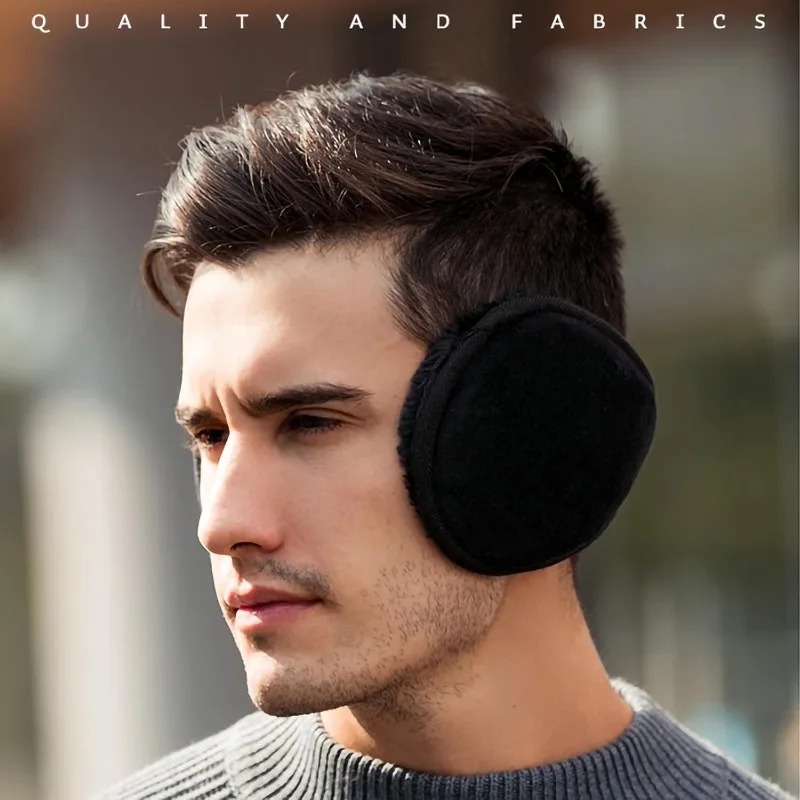 Earmuffs Foldable - 冬用ユニセックス大型折りたたみ式ポーラーフリースイヤーマフ – アウトドア活動用調節可能なイヤーウォーマー