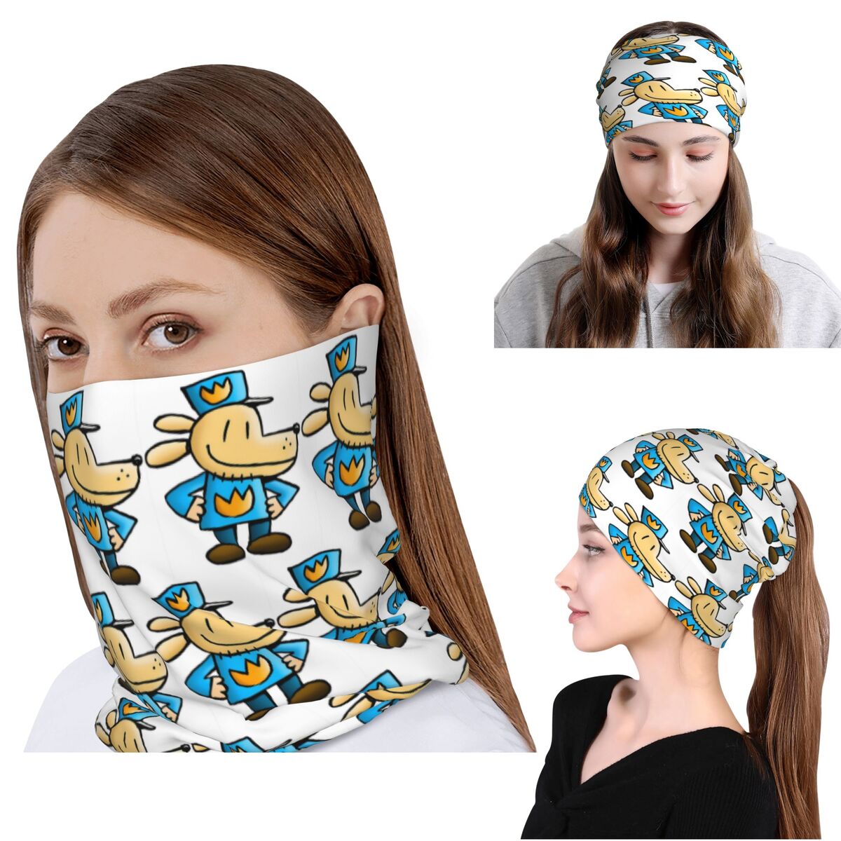 Knit Beanie Hat Warm - ドッグマン コメディグラフィックノベル バンダナ ネックカバー マスク スカーフ