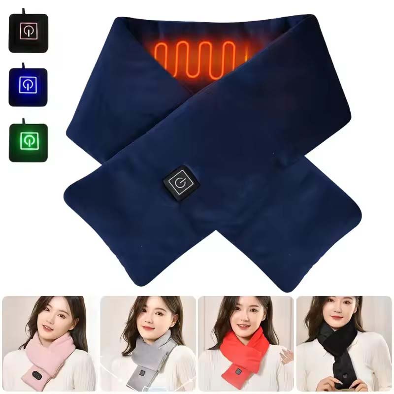 Neck Gaiter Fleece - USB 女性男性用加熱スカーフ 温度スカーフ 3 ギア ラップフリース