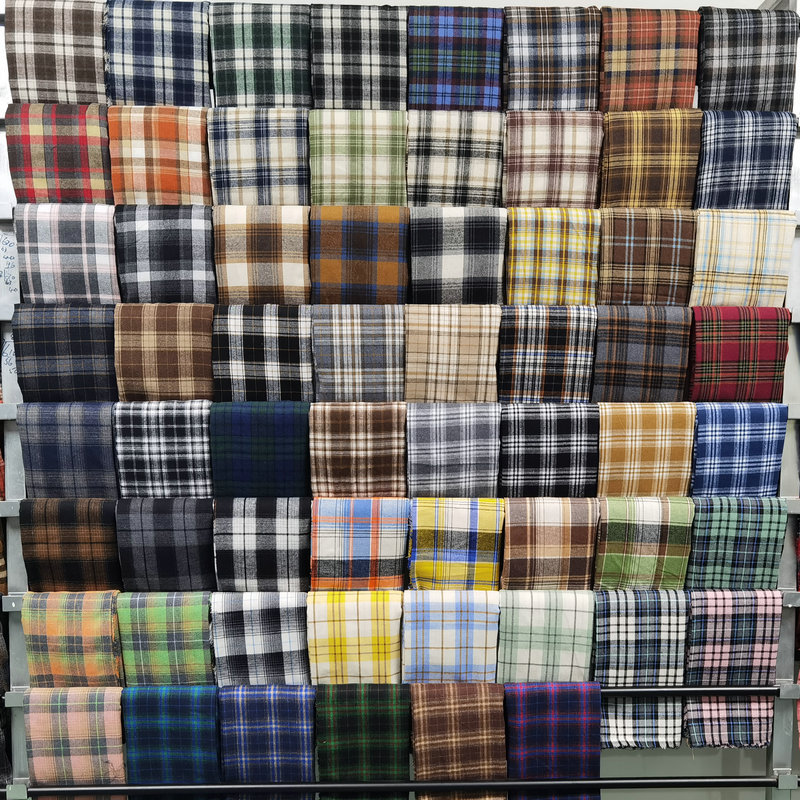 Flannel Shirt Lined - ツイルチェック柄フランネル生地、メートル単位で販売、裁縫、シャツ、子供服、スカート、パンツ、枕、DIY縫製、テキスタイル、布地に最適