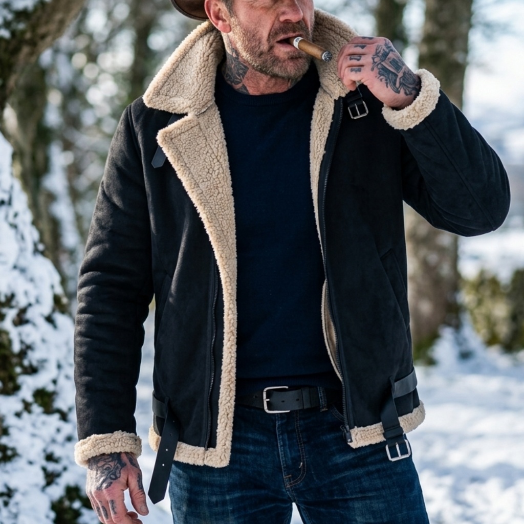 Down Jacket Packable - 男性冬フェイクスエードジャケットフリース裏地付き暖かい豪華なコート狩猟ハイキング防風カジュアルストリート冬男性アウター