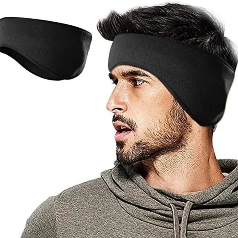 Winter Headband Fleece - 1 個スタイリッシュな冬用ヘッドバンドイヤーマフポーラーフリースイヤーウォーマーポータブルイヤーマフヘッドバンドアウトドアスポーツ用