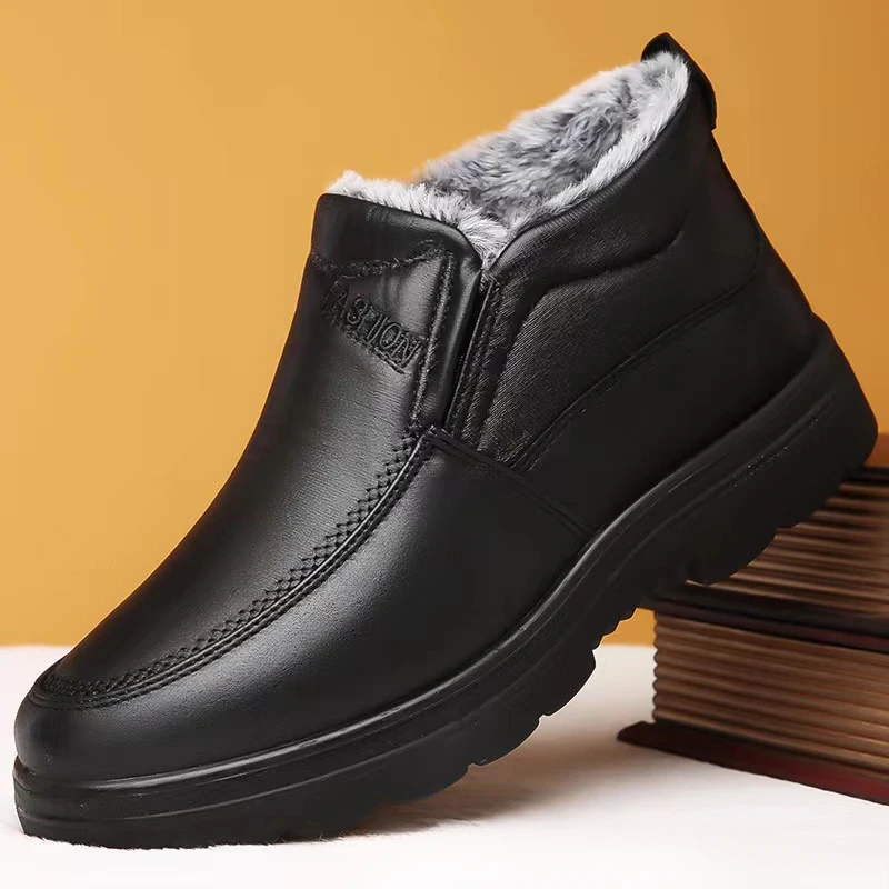 Waterproof Winter Boot - 冬のメンズアンクルブーツぬいぐるみ暖かいアンチスリップ防水綿の靴快適な軽量屋外屋内男性の靴 Zapatos