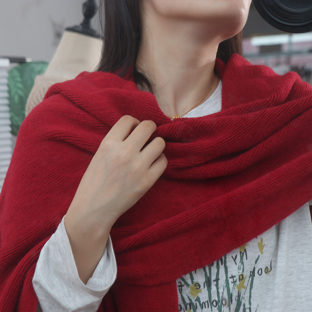 Wool Scarf Men - 高品質ソリッドカラー男性ウールスカーフシンプルなソフト冬カシミヤスカーフ暖かいロング防寒スカーフ男性