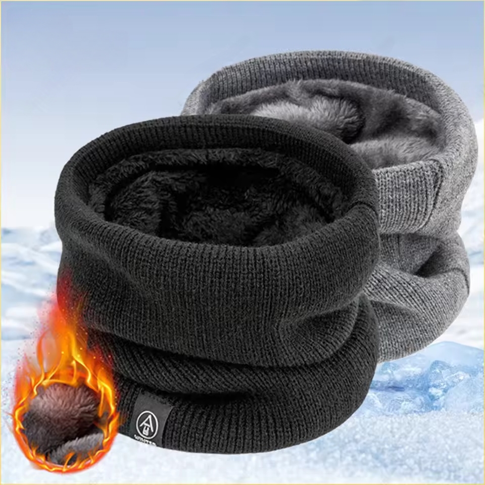 Neck Gaiter Fleece - 冬用ネックウォーマー スカーフ フリース裏地付き 防風ゲートル ソフト断熱材 男性用