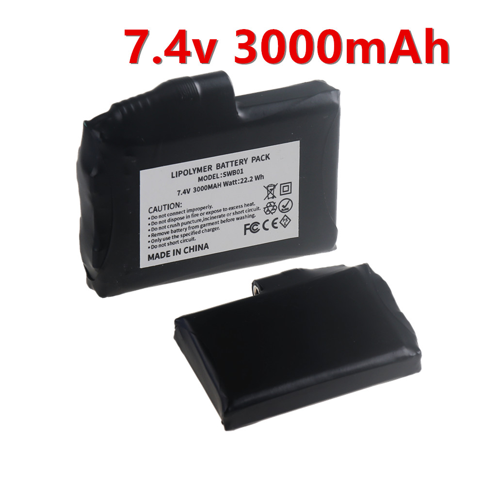 Heated Vest Battery - 7.4V 3000mah リチウムポリマーバッテリー、加熱手袋、加熱ベスト、靴下、冬用凍結防止ヒートバッテリー用
