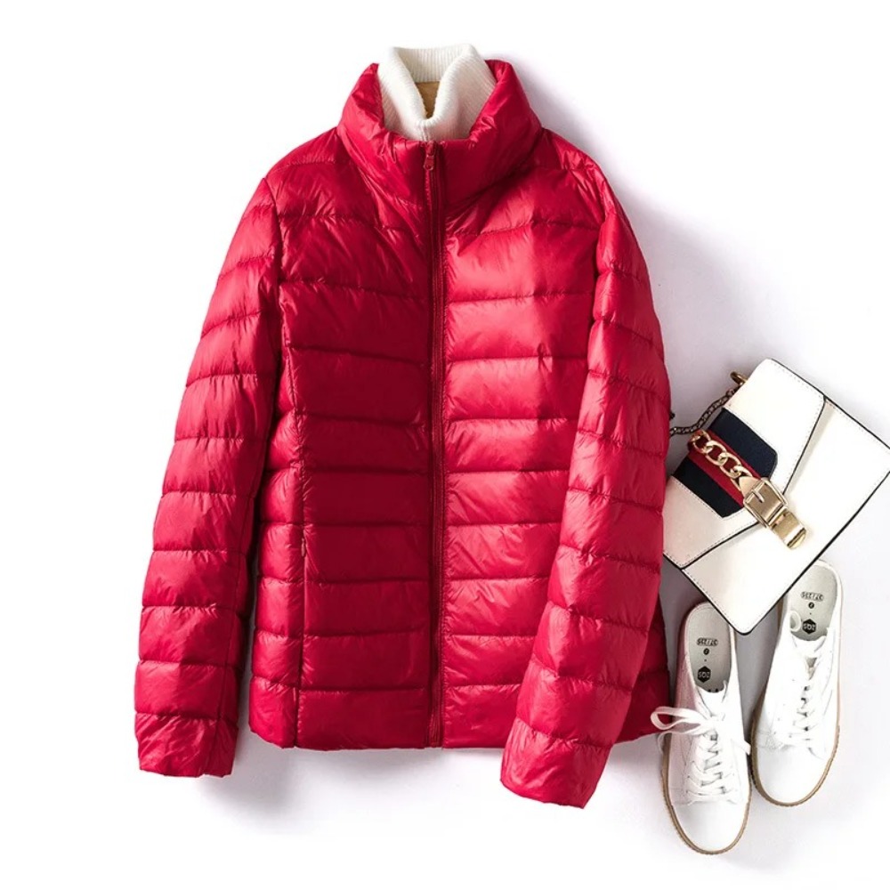 Down Jacket Packable - 超軽量パッカブル春ダウンコート女性ショートダウンジャケットファッションフグジャケット女性ダウン暖かいプラスサイズフィットパーカー