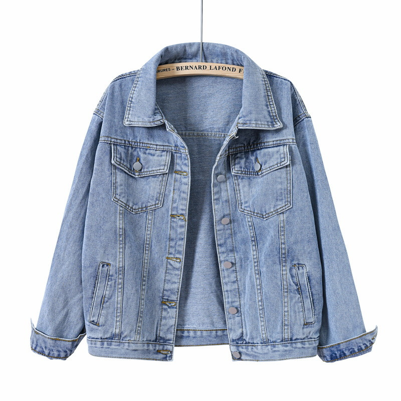 Down Jacket Packable - ジーンズジャケット女性新しい春コートヴィンテージルーズデニムジャケットアウター秋シックなレディースジャケット S-5XL