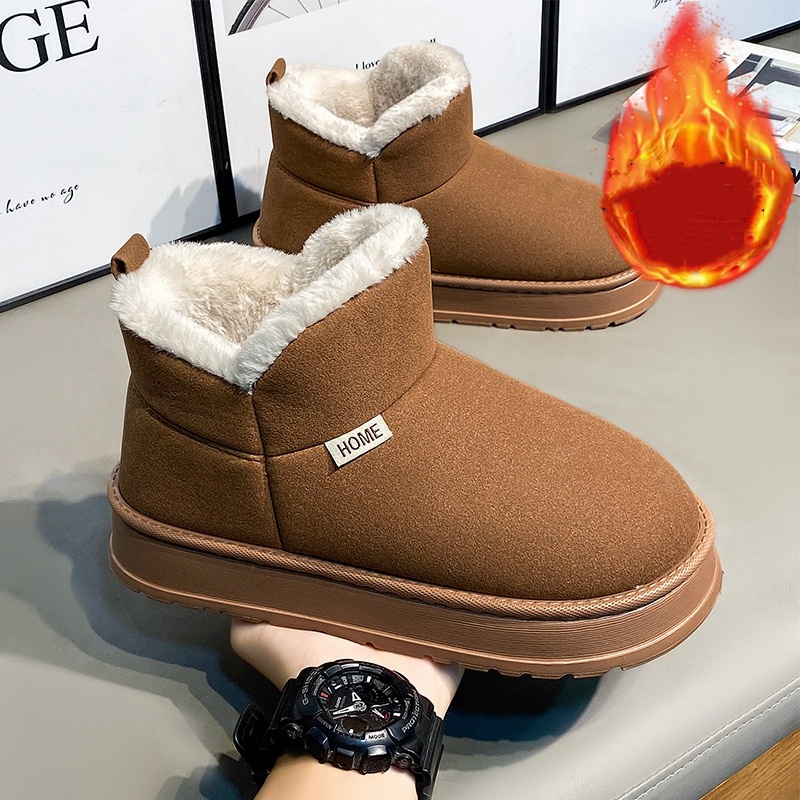 Waterproof Winter Boot - 人気の秋冬用裏起毛暖かいカップルスタイルのスノーブーツと綿靴（男女兼用）
