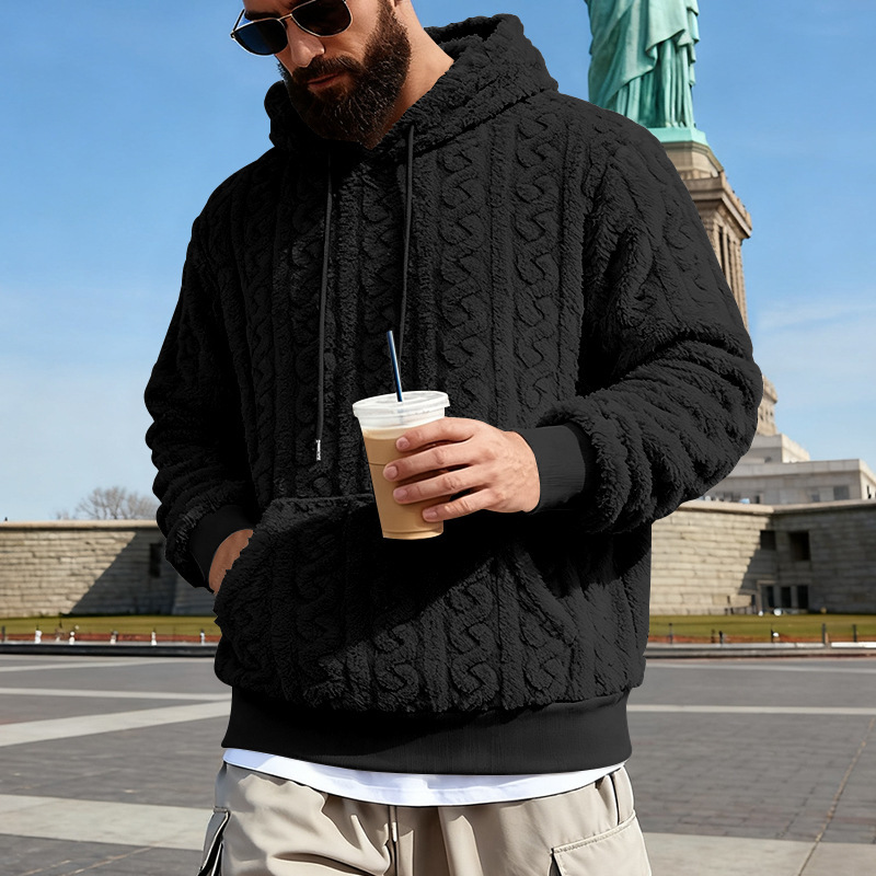 メンズフリースパーカー冬暖かいシェルパ裏地付きフード付きスウ - Sherpa Hoodie Fleece のレビューと価格