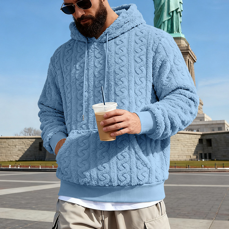メンズフリースパーカー冬暖かいシェルパ裏地付きフード付きスウ - Sherpa Hoodie Fleece のレビューと価格
