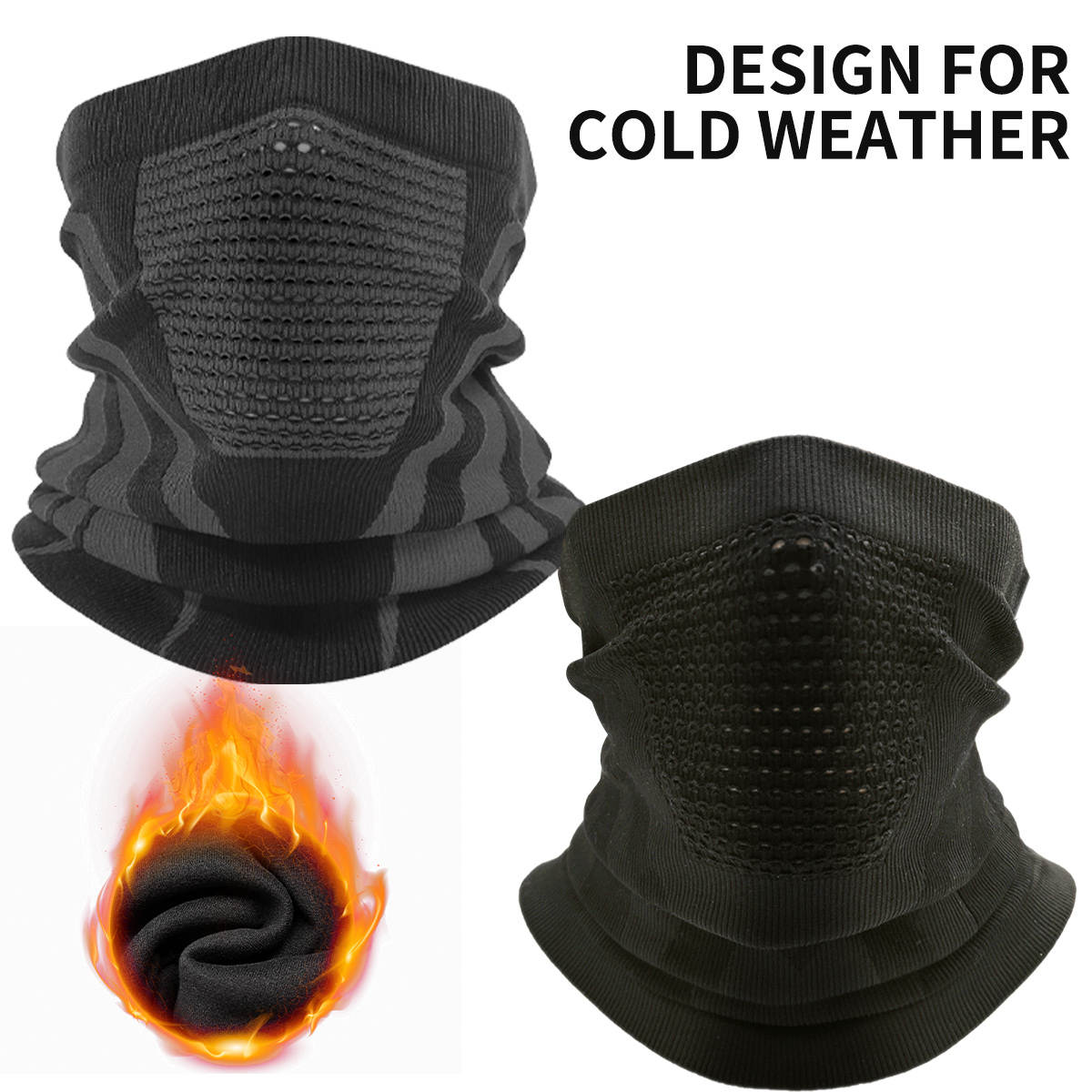 冬用ネックウォーマー ゲイター 暖かいポーラーフリース バラ - Neck Gaiter Fleece のレビューと価格