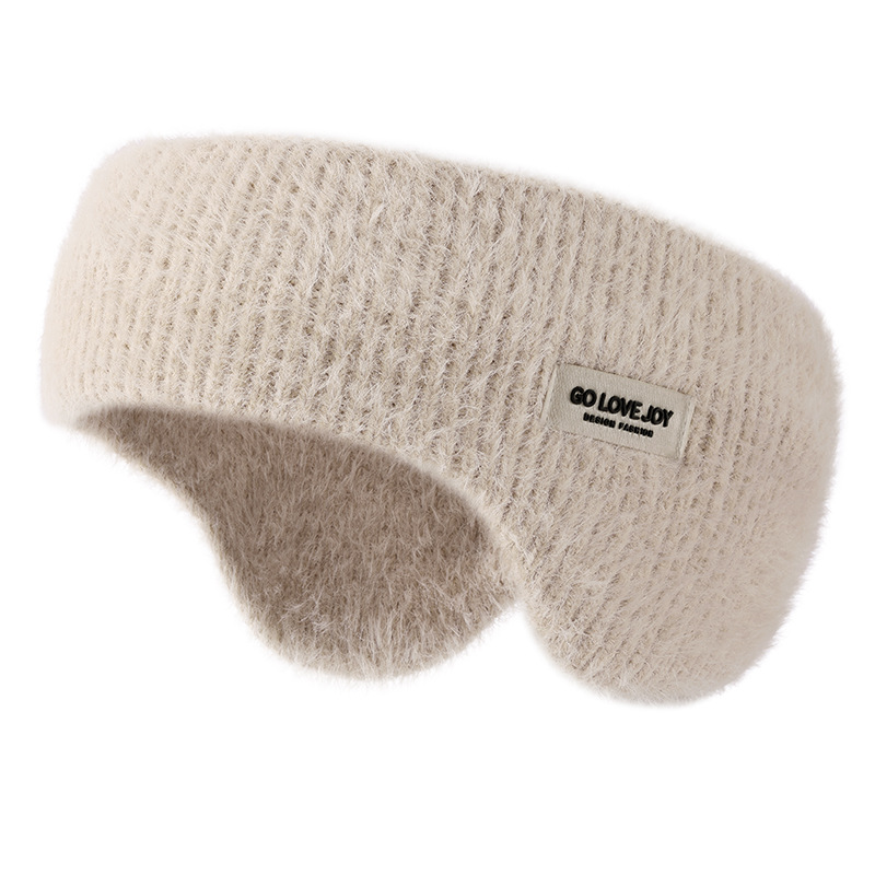 冬の新しいニットイヤーマフ女性用暖かいフリース裏地付きイヤー - Winter Headband Fleece のレビューと価格