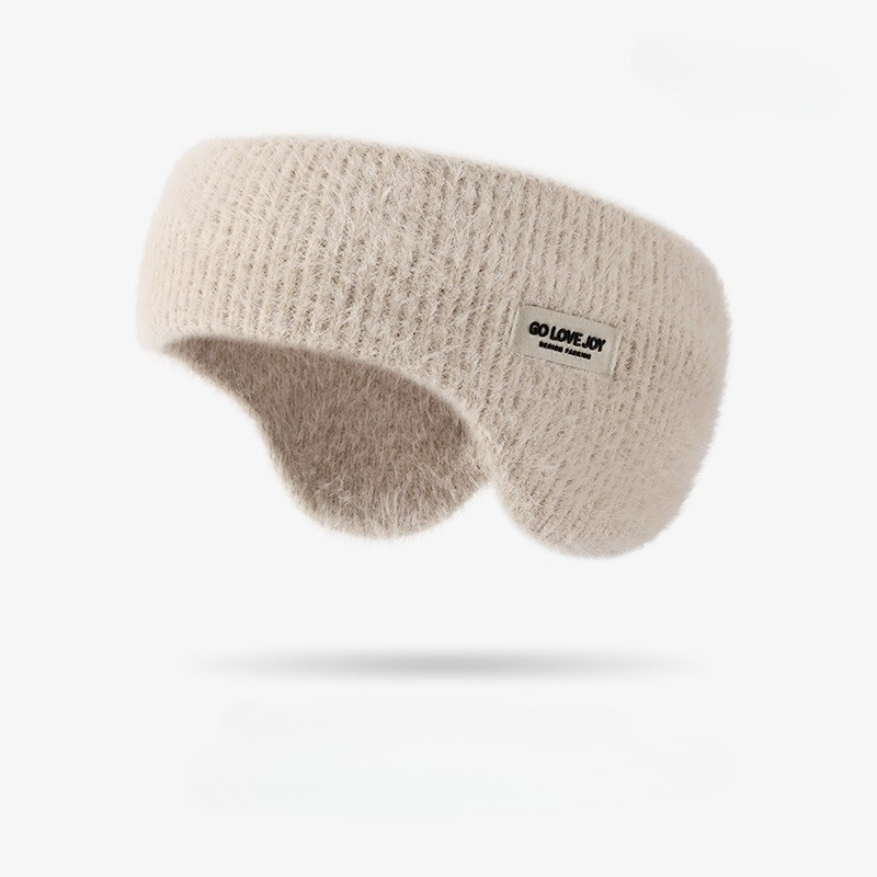 冬の新しいニットイヤーマフ女性用暖かいフリース裏地付きイヤー - Winter Headband Fleece のレビューと価格