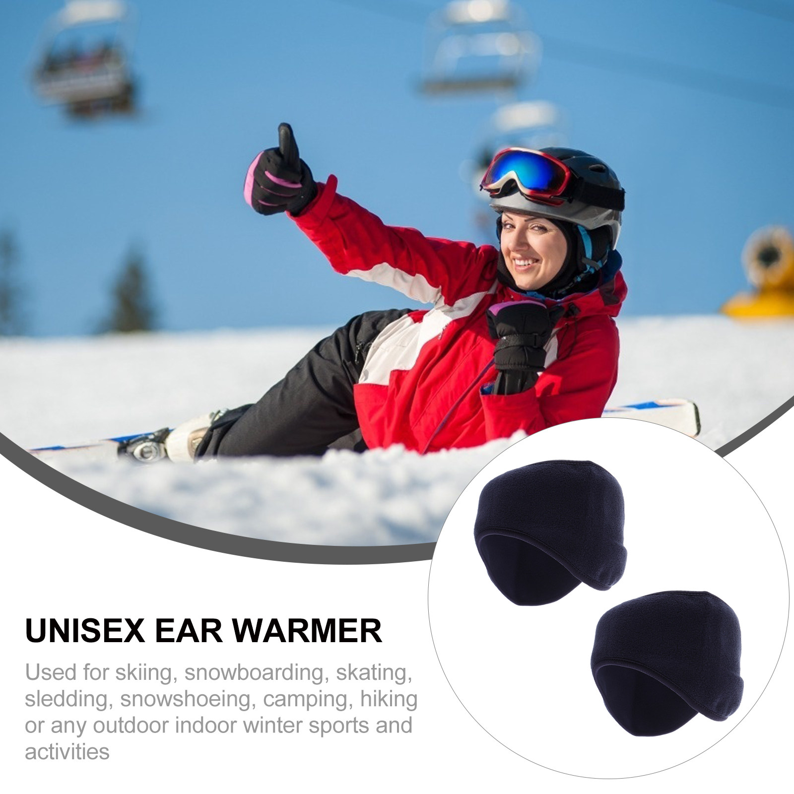 2 個の防風暖かいヘッドバンドポーラーフリース伸縮性のあるイ - Fleece Ear Warmer Band のレビューと価格