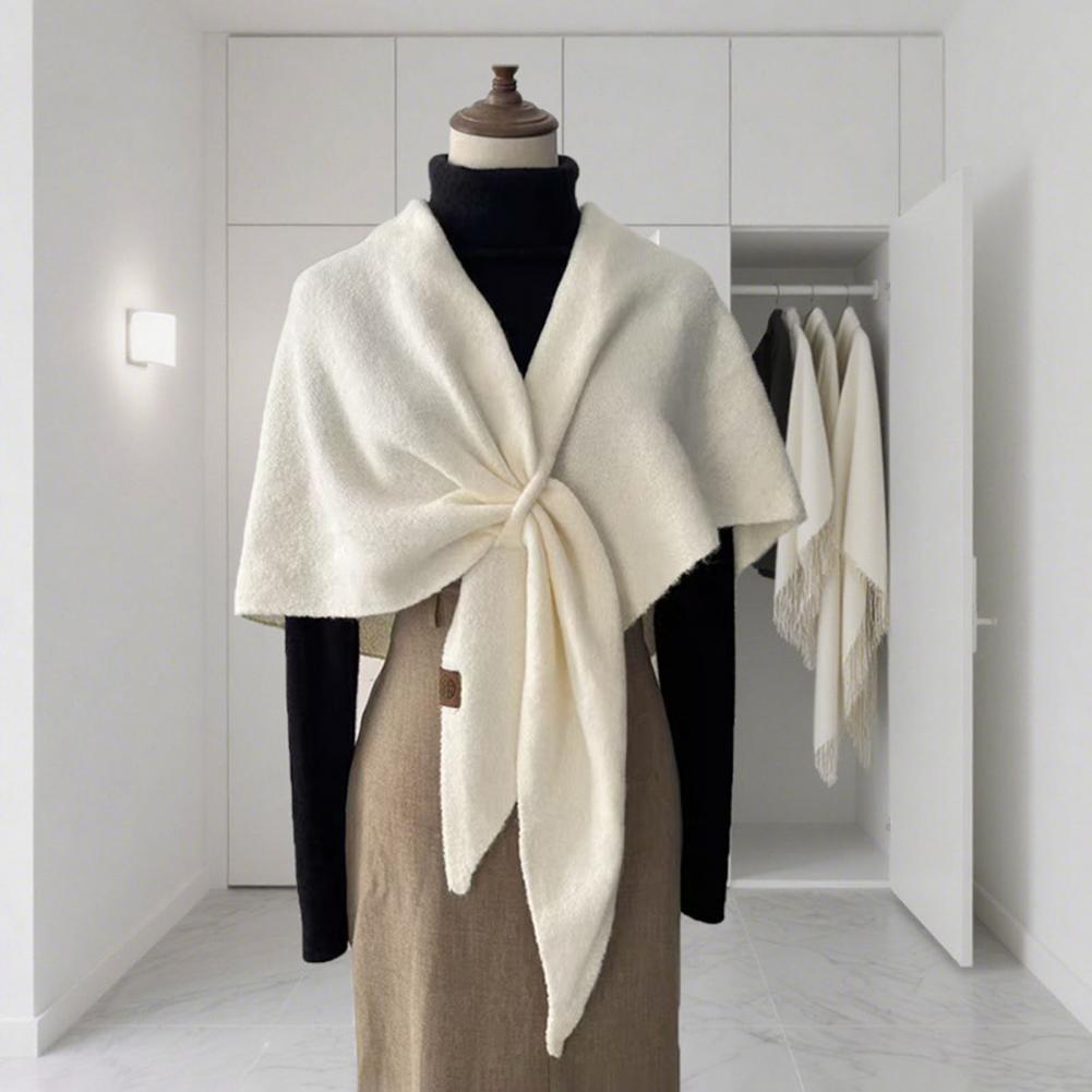 女性ショールスカーフ女性ショール女性ニットショールスカーフソ - Wool Scarf Men のレビューと価格