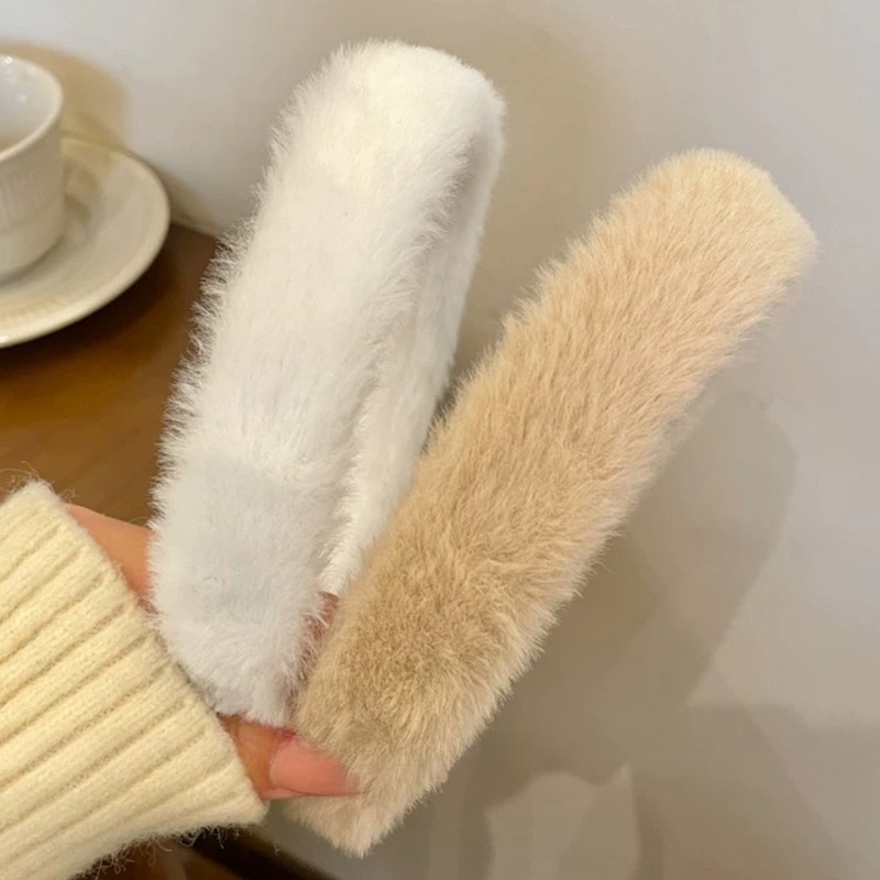 女性と女の子のための柔らかいぬいぐるみのヘッドバンド,偽の毛 - Winter Headband Fleece のレビューと価格