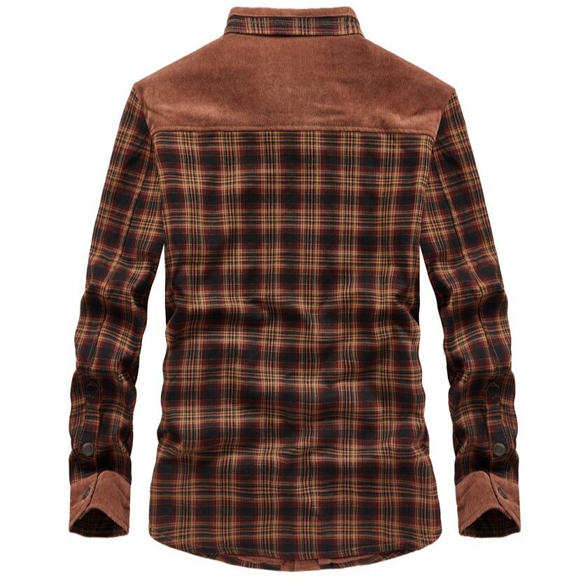 メンズジャケット 冬用 防風 暖かい カジュアルシャツ チェ - Flannel Shirt Lined のレビューと価格