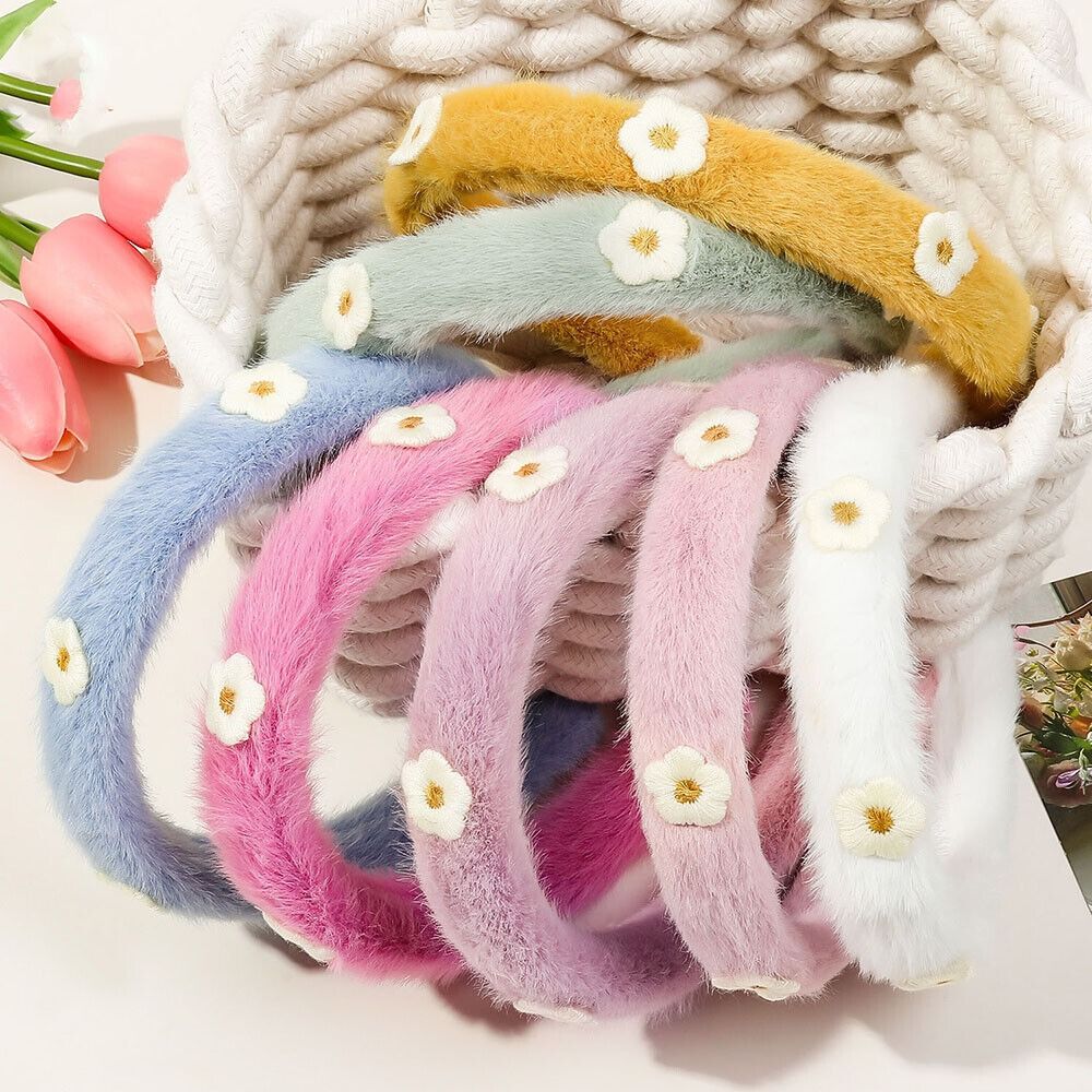 毛皮のような形のヘッドバンド,柔らかい花のヘッドバンド,無地 - Winter Headband Fleece のレビューと価格