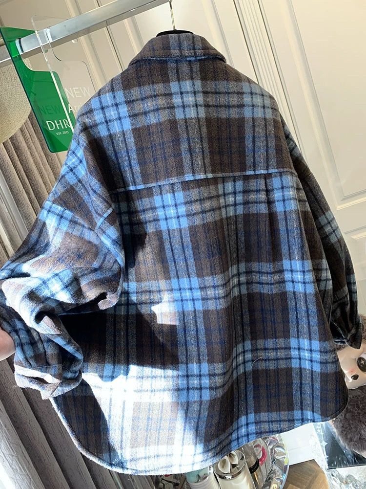 プラスサイズの女性のチェック柄フランネル長袖シャツヴィンテー - Flannel Shirt Lined のレビューと価格