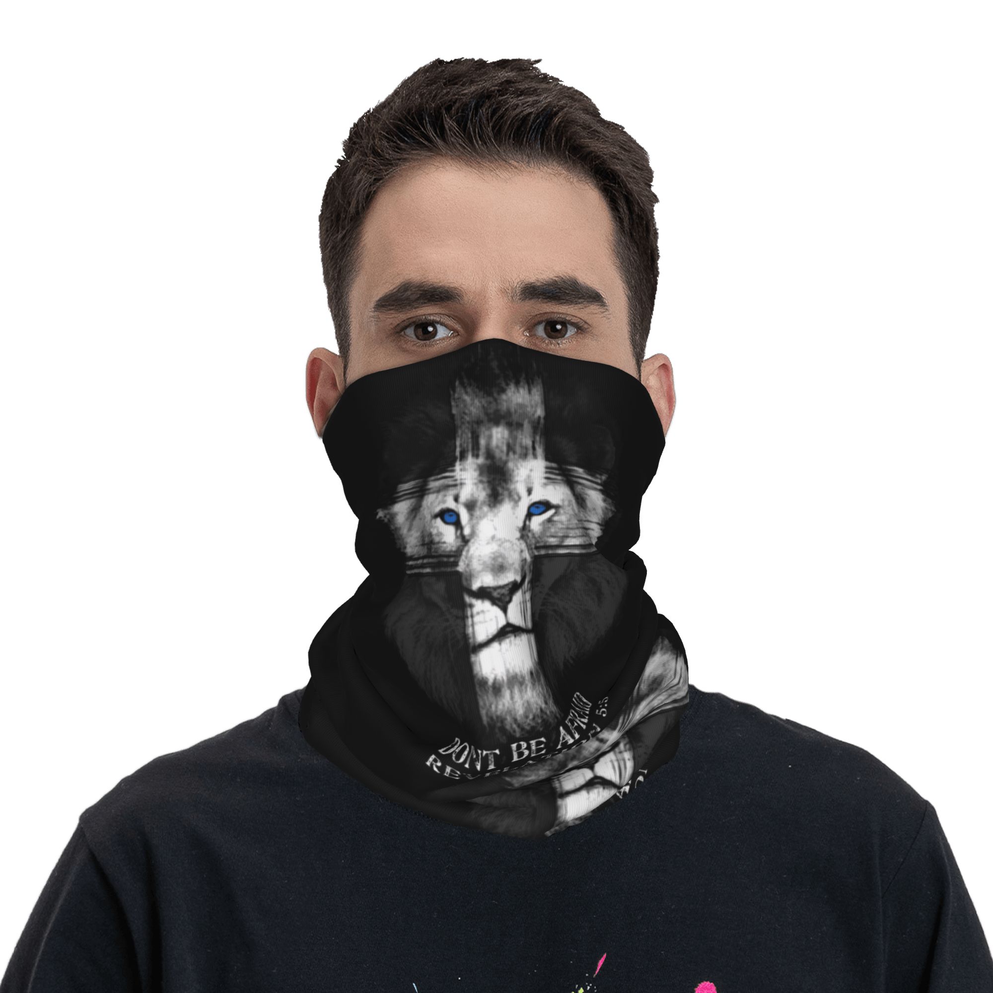 カスタムクールライオンオブジュダジーザスクロス冬用ヘッドバン - Neck Gaiter Fleece のレビューと価格