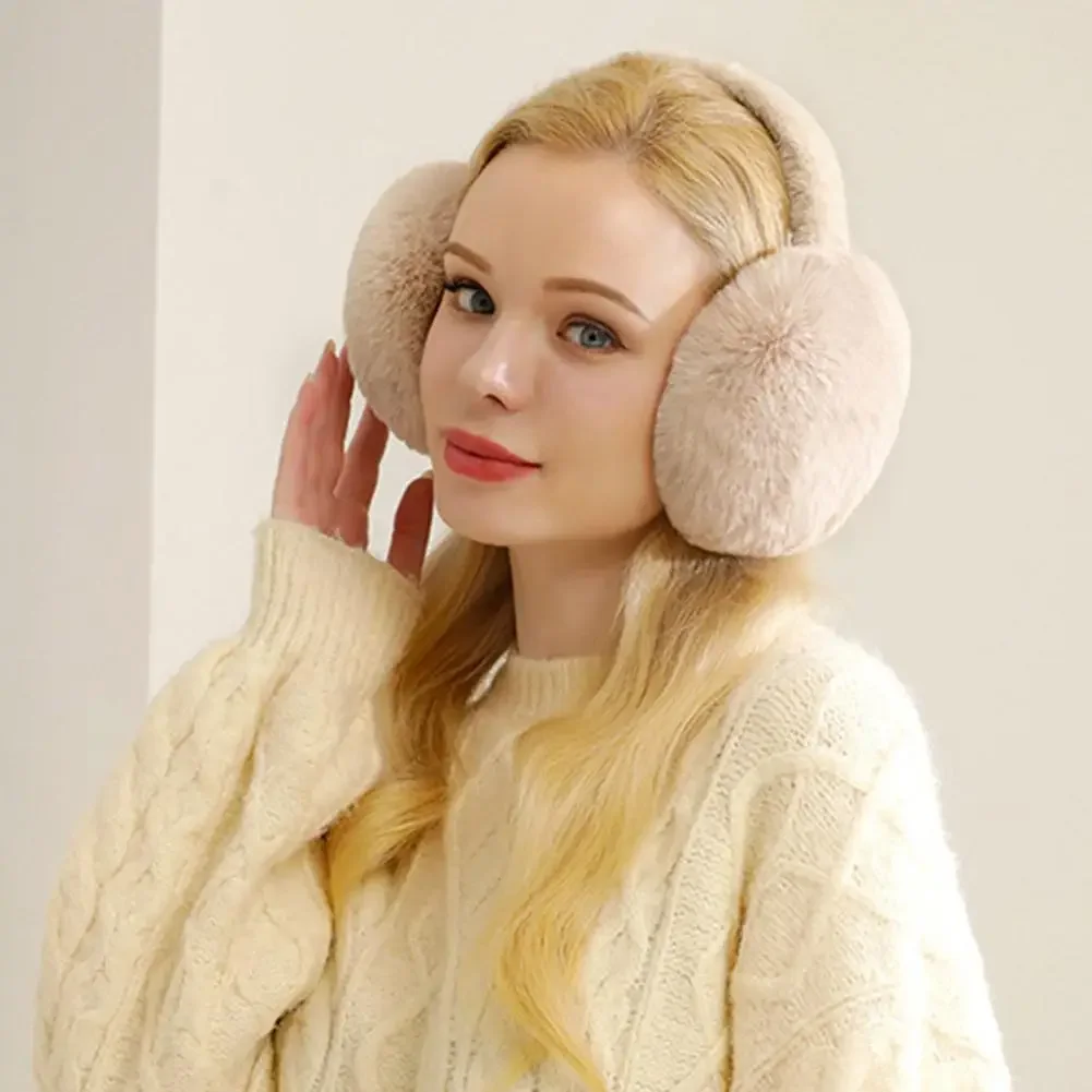 ファッション冬暖かいイヤーマフふわふわイヤーマフ女性用ソフト - Earmuffs Foldable のレビューと価格