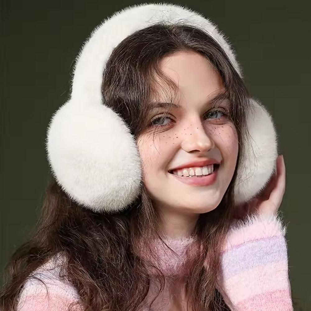 ファッション冬暖かいイヤーマフふわふわイヤーマフ女性用ソフト - Earmuffs Foldable のレビューと価格