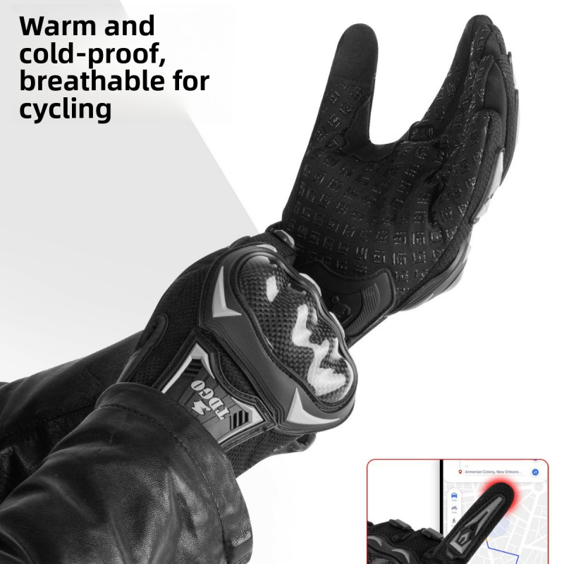 新しいハイエンド冬防水オートバイ手袋男性女性春秋モトクロスバ - Touch Screen Gloves のレビューと価格