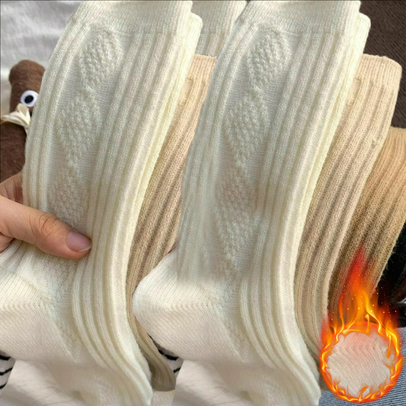 3足組 カシミヤウールソックス レディース 冬用 厚手 暖か - Thermal Sock Wool のレビューと価格
