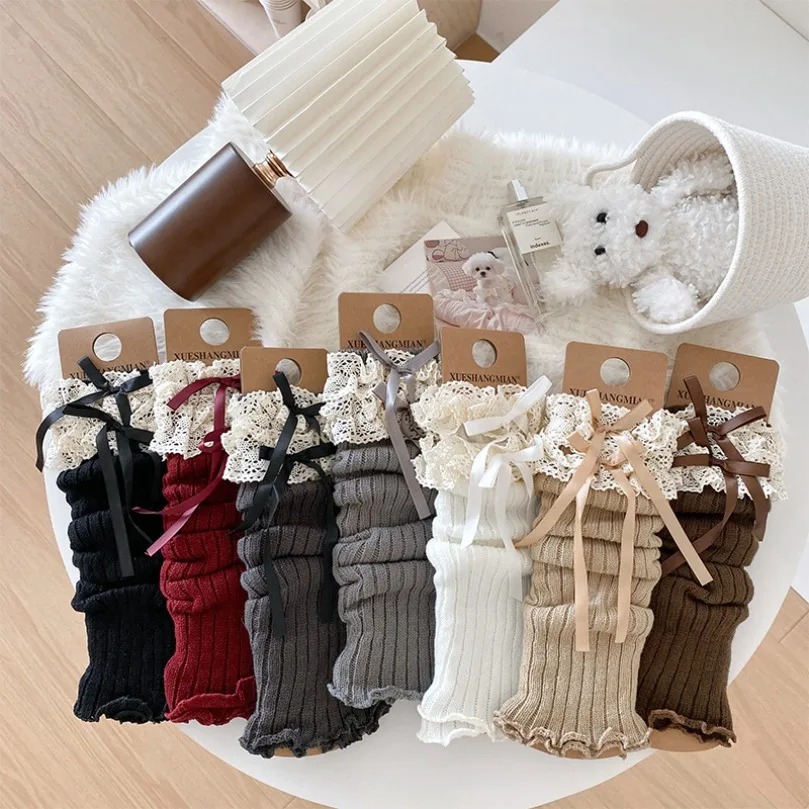 レッグウォーマー アンクル丈 レディース リボン付き 冬用  - Thermal Sock Wool のレビューと価格