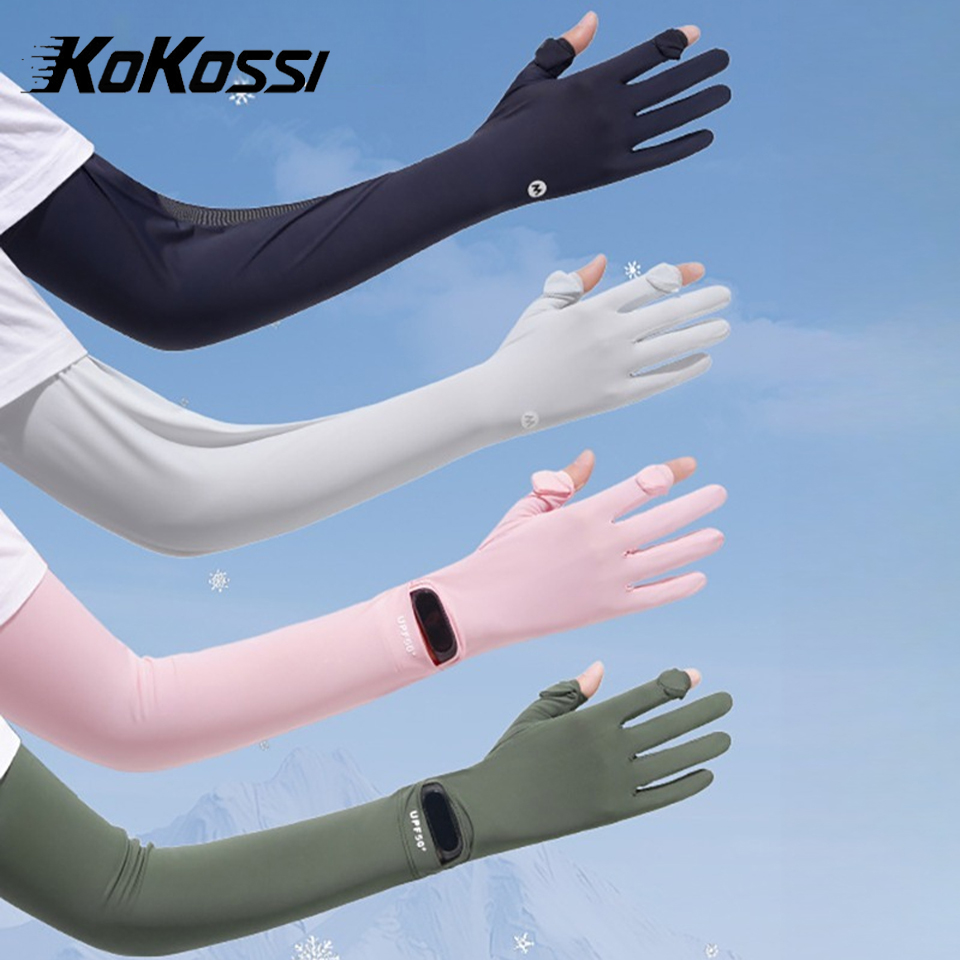 KoKossi 夏用女性用アームカバー 通気性のあるロングア - Touch Screen Gloves のレビューと価格
