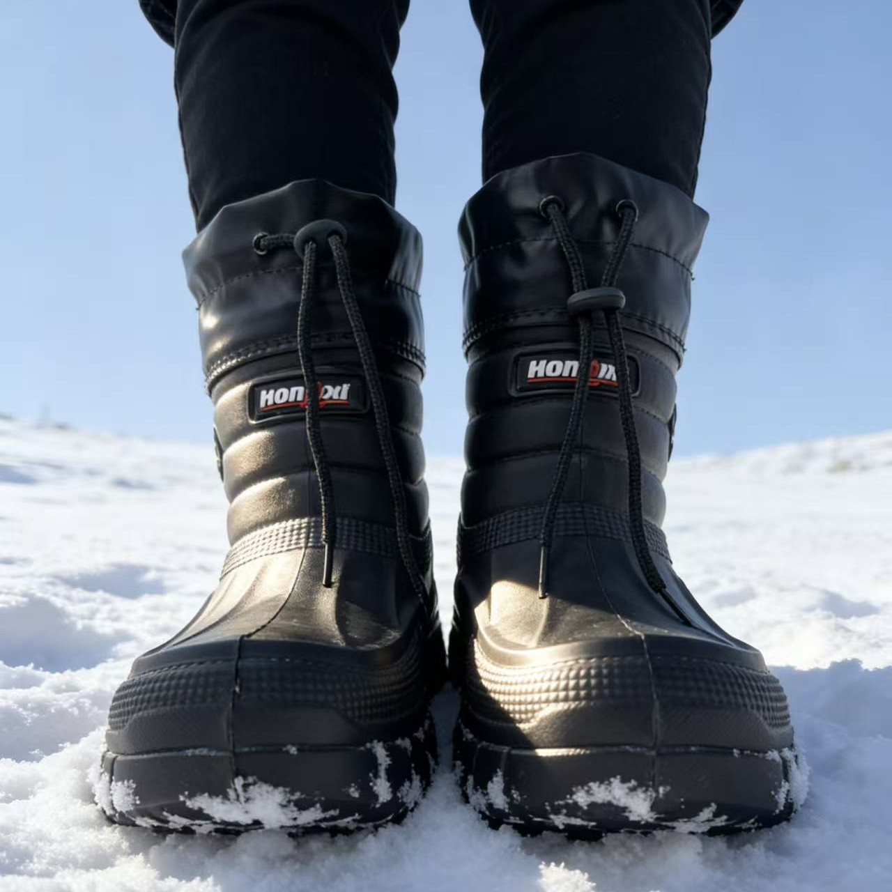 メンズスノーブーツ、新作ベルベット暖かい防水厚底アウトドア滑 - Waterproof Winter Boot のレビューと価格