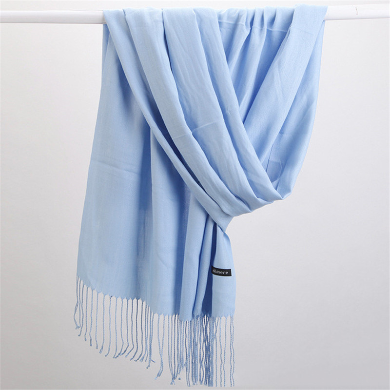 ファッションソリッドカラー 2023 女性スカーフ冬ヒジャー - Cashmere Pashmina Wrap のレビューと価格