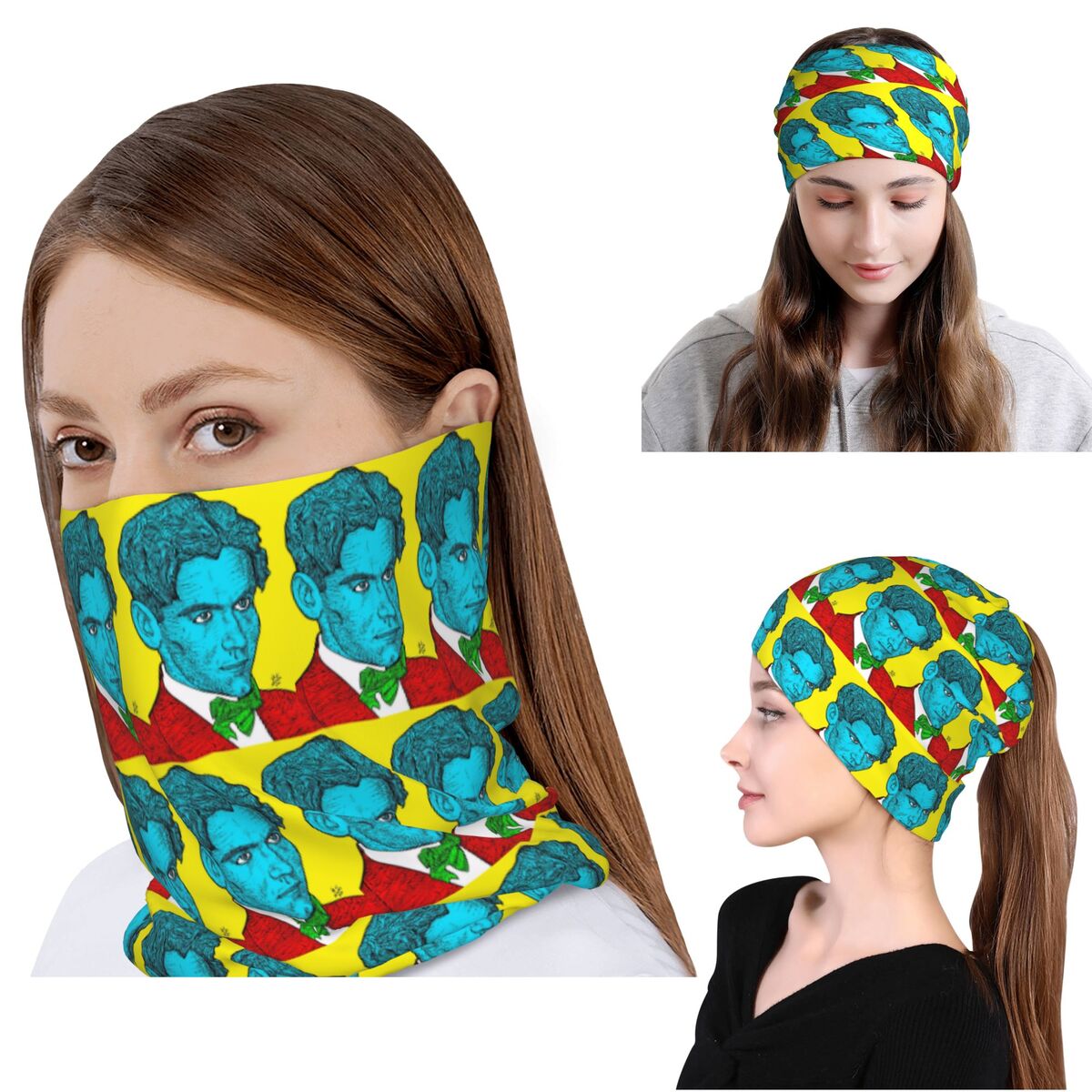 フェデリコ・ガルシア・ロルカの肖像画 16 バンダナ ネック - Knit Beanie Hat Warm のレビューと価格