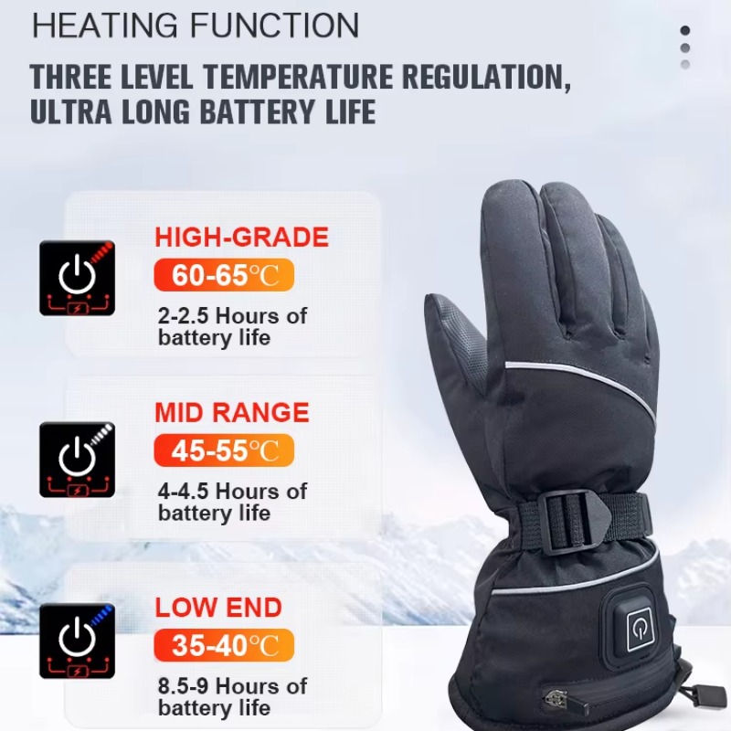 スノーボードタッチスクリーン対応加熱ウィンターウォームヒーテ - Touch Screen Gloves のレビューと価格