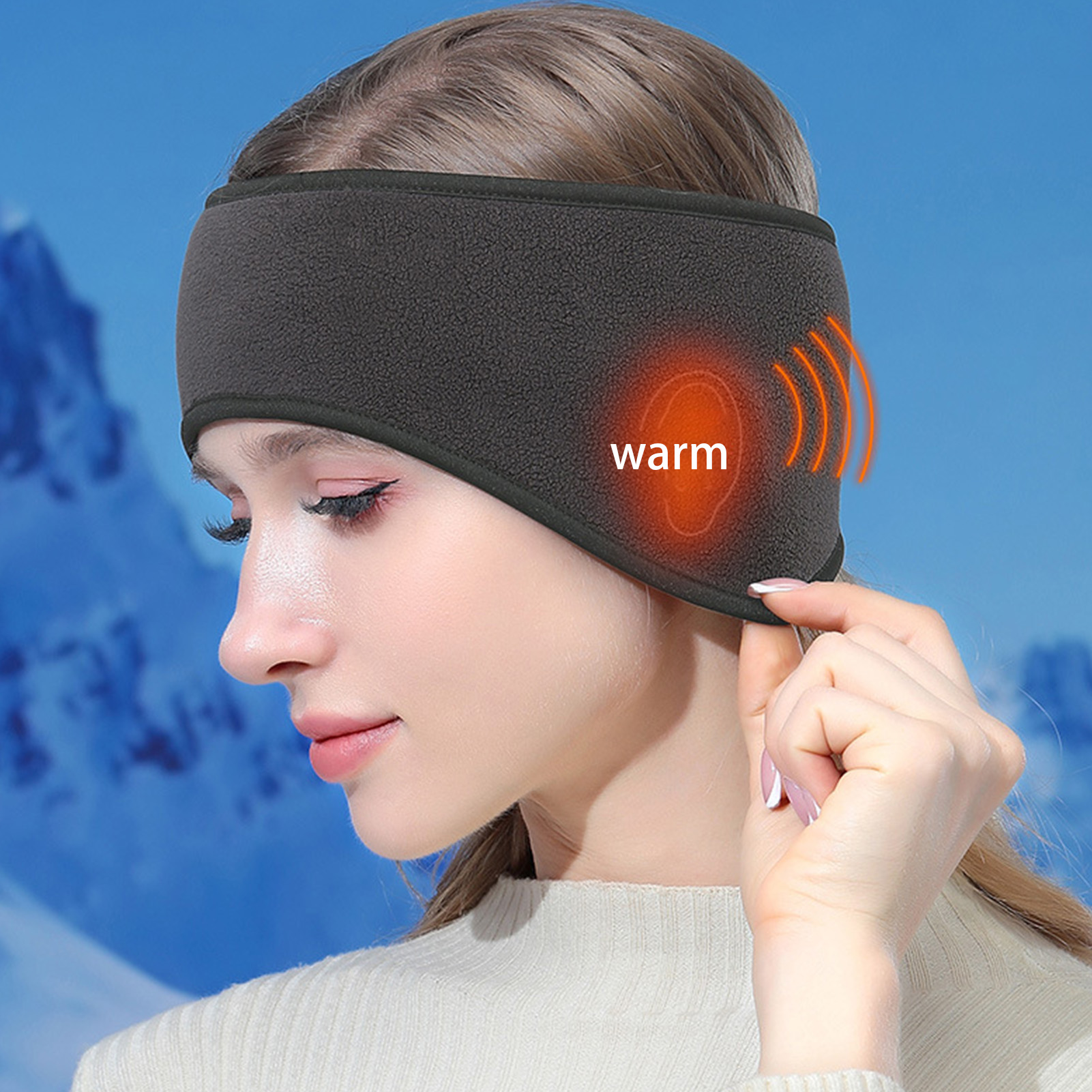 軽量冬用フリースサーマルイヤーバンドカバーウォーマープラッシ - Fleece Ear Warmer Band のレビューと価格