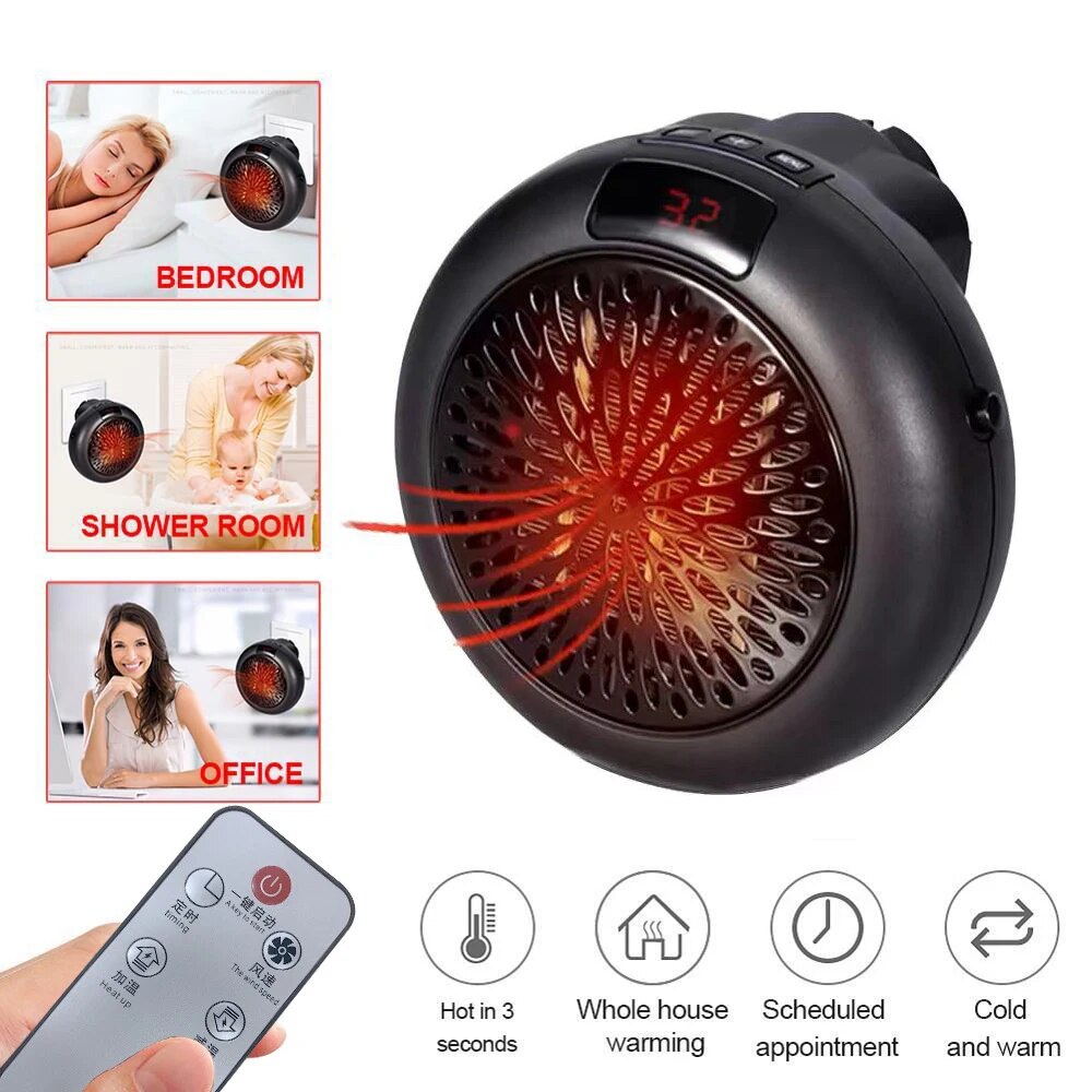 電気スペースヒーター,ミニプラグイン,調整可能なサーモスタッ - Hand Warmer Electric のレビューと価格