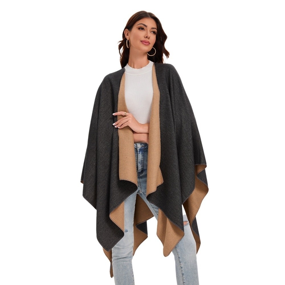 暖かいコート チェック柄デザイン トラベルショール オープン - Shawl Wrap Winter のレビューと価格