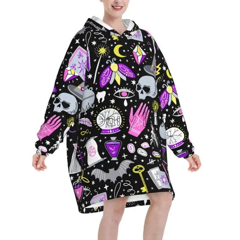 マジックウィッチゴス特大ブランケットパーカー女性ウェアラブル - Sherpa Hoodie Fleece のレビューと価格