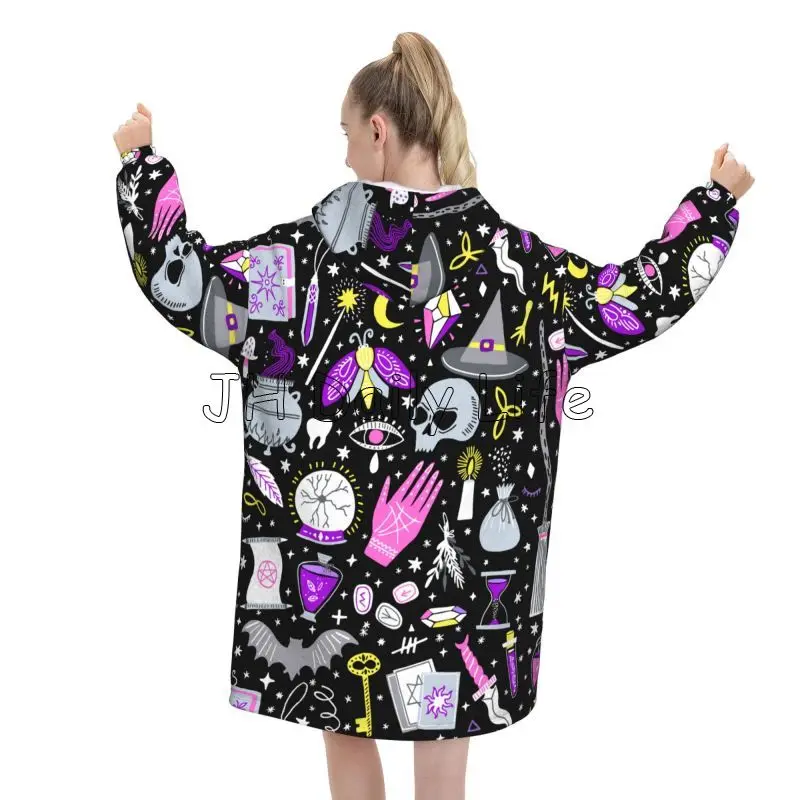 マジックウィッチゴス特大ブランケットパーカー女性ウェアラブル - Sherpa Hoodie Fleece のレビューと価格